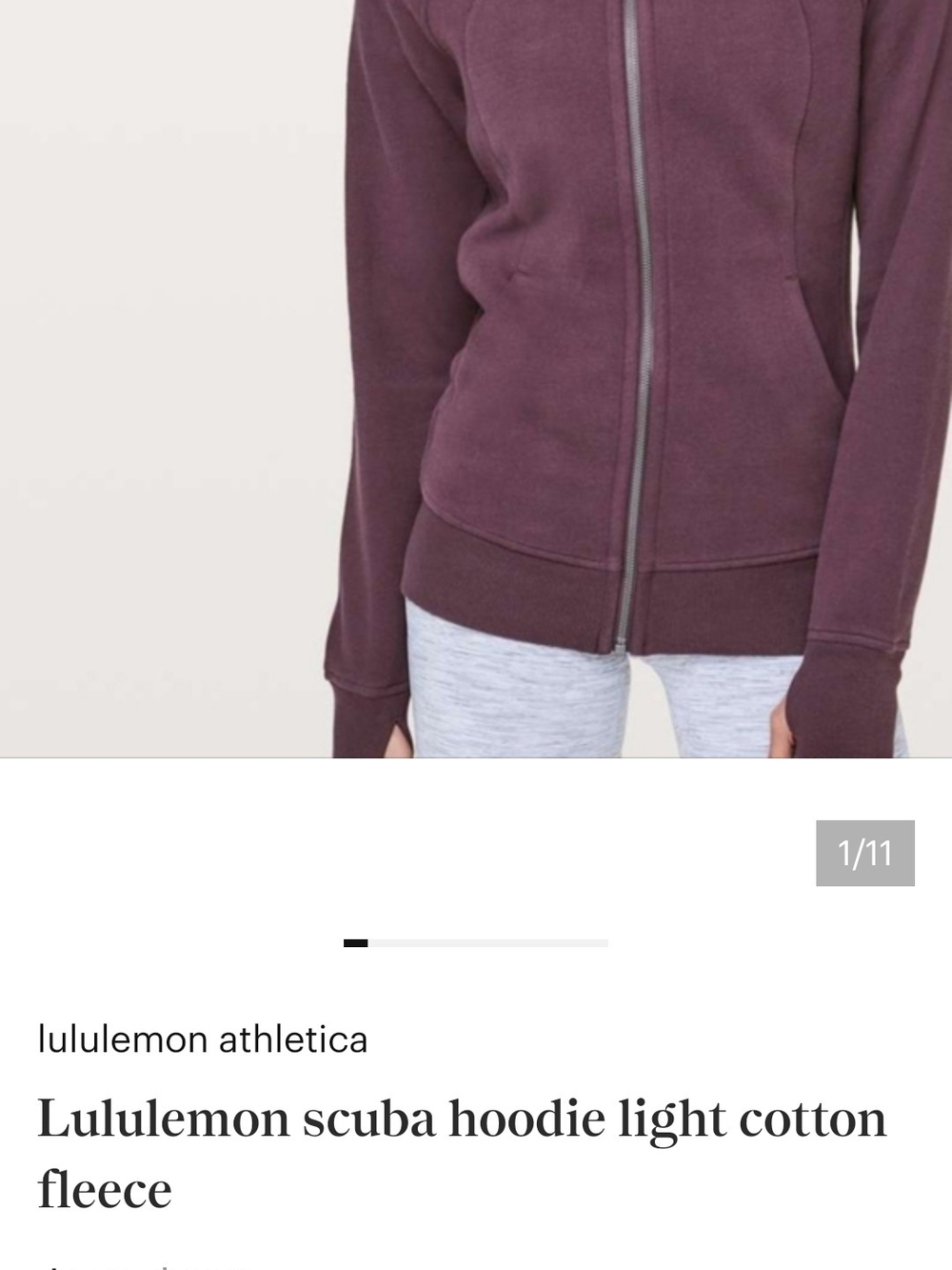 Lululemon Women's Scuba Hoodie - Plum Scuba